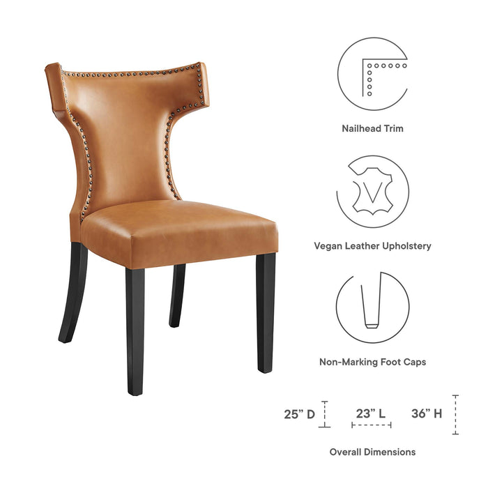 Curve Vegan Leather Dining Chair by Modway