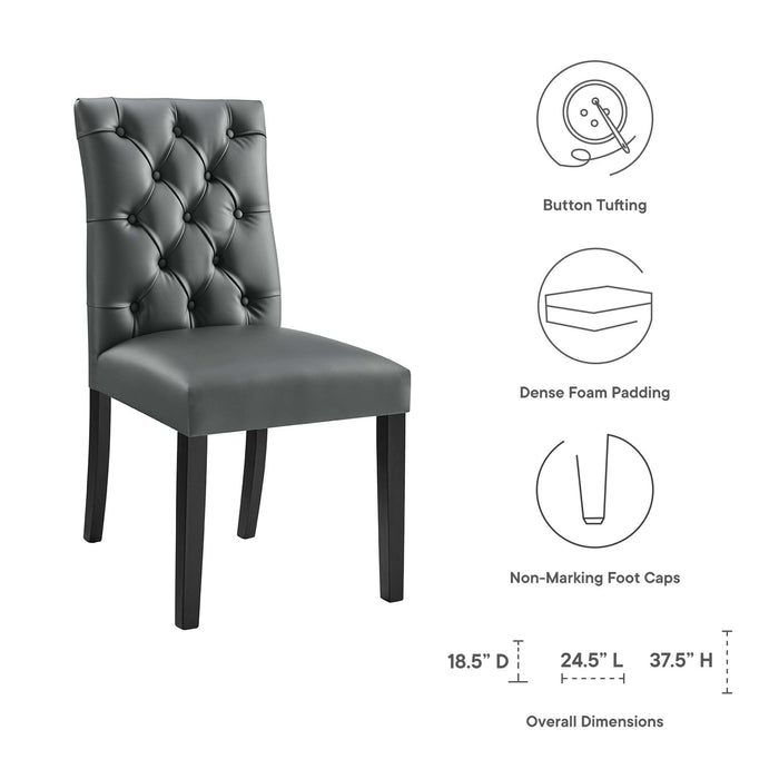 Duchess Button Tufted Vegan Leather Dining Chair by Modway