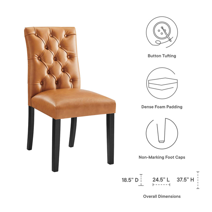 Duchess Button Tufted Vegan Leather Dining Chair by Modway