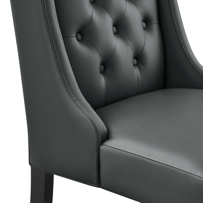 Baronet Button Tufted Vegan Leather Dining Chair by Modway