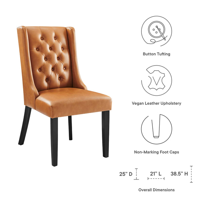 Baronet Button Tufted Vegan Leather Dining Chair by Modway