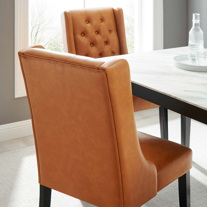 Baronet Button Tufted Vegan Leather Dining Chair by Modway