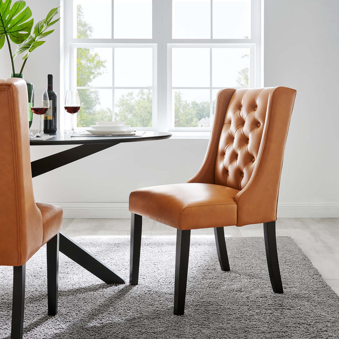 Baronet Button Tufted Vegan Leather Dining Chair by Modway