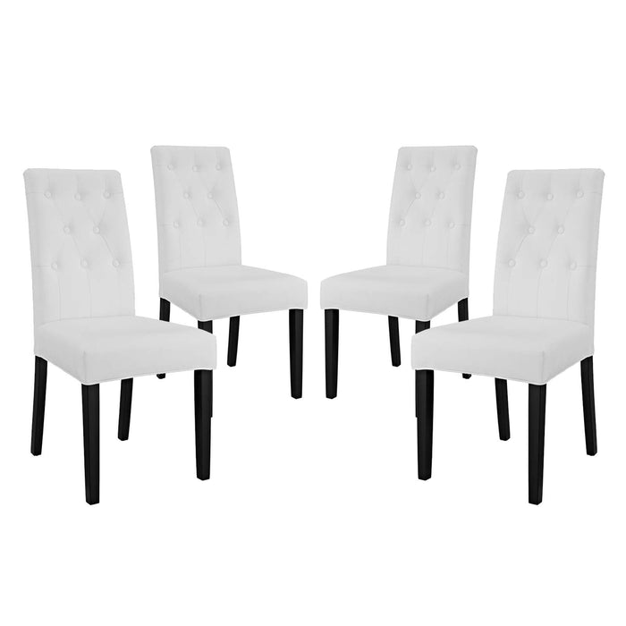 Confer Vinyl Dining Side Chair Set of 4 by Modway