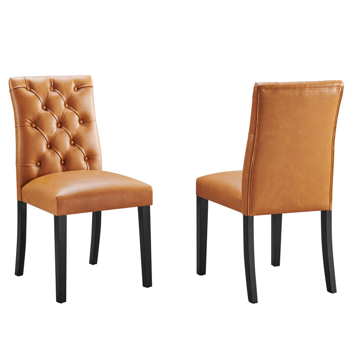 Duchess Vinyl Dining Chair Set of 2 by Modway