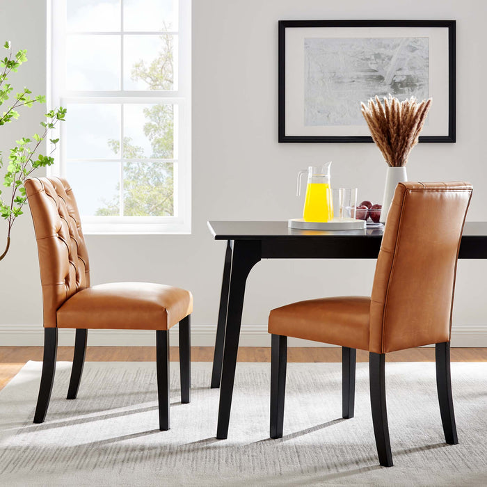 Duchess Vinyl Dining Chair Set of 2 by Modway