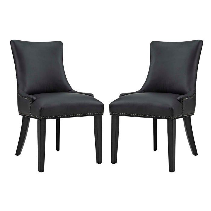 Marquis Faux Leather Dining Chair Set of 2 by Modway