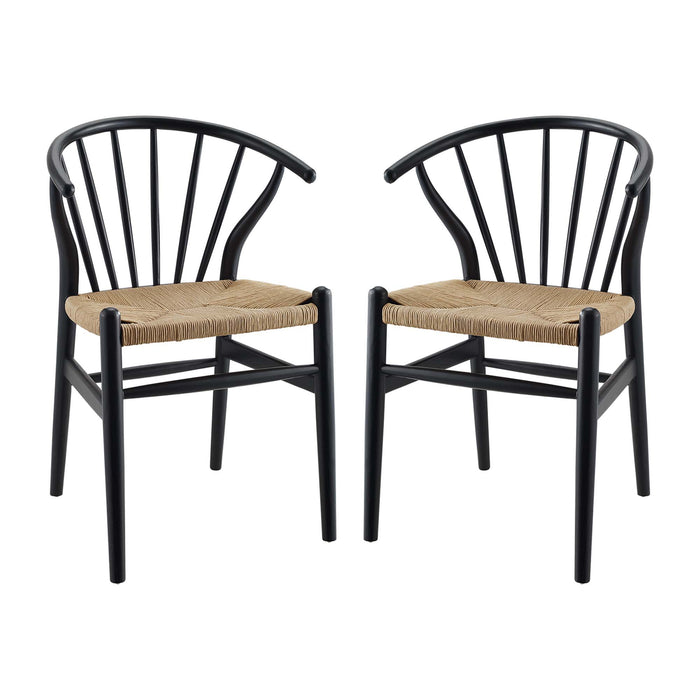 Flourish Spindle Wood Dining Side Chair Set of 2 by Modway