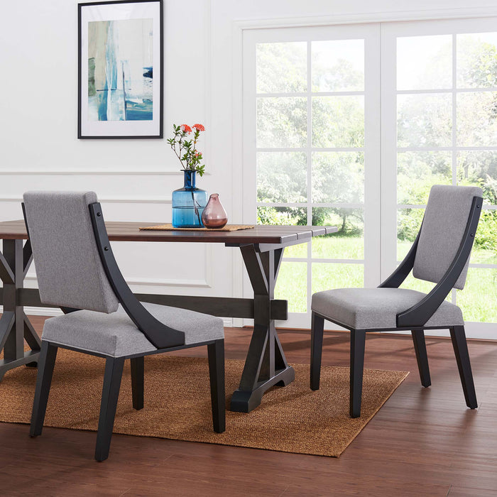 Cambridge Upholstered Fabric Dining Chairs Set of 2 by Modway