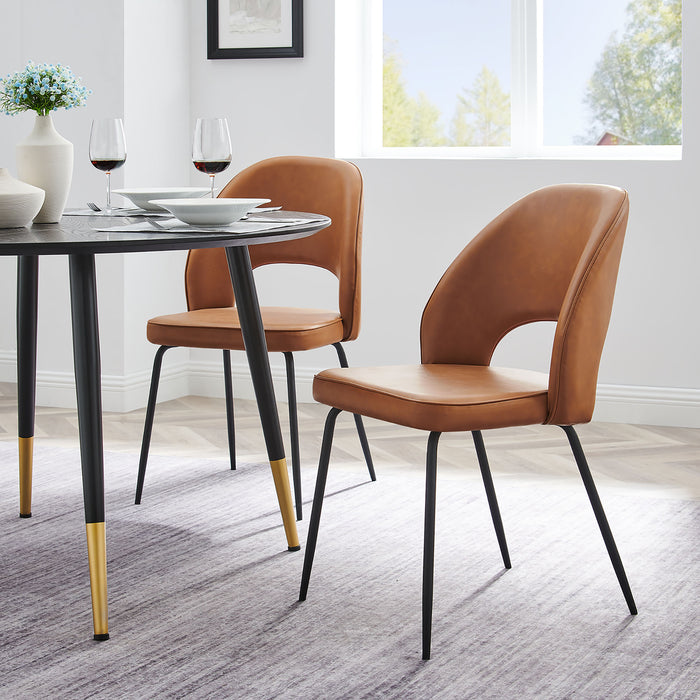 Nico Vegan Leather Dining Chair Set of 2 by Modway