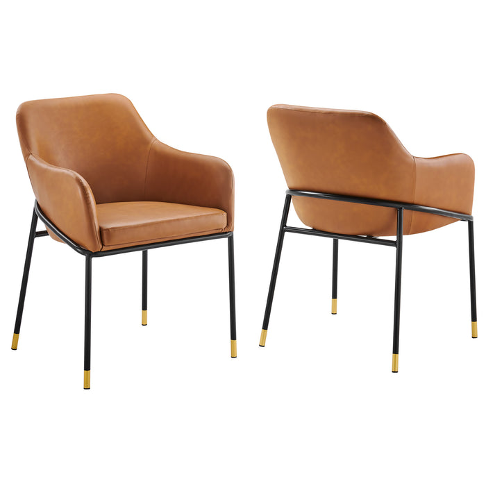 Jovi Vegan Leather Dining Chair Set of 2 by Modway