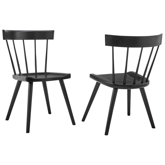 Sutter Wood Dining Side Chair Set of 2 by Modway