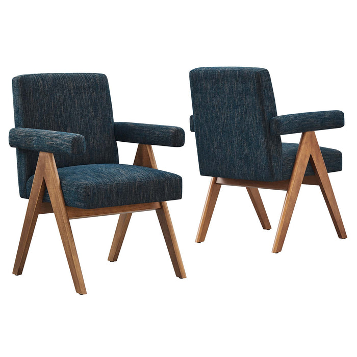 Lyra Fabric Dining Room Chair Set of 2 by Modway