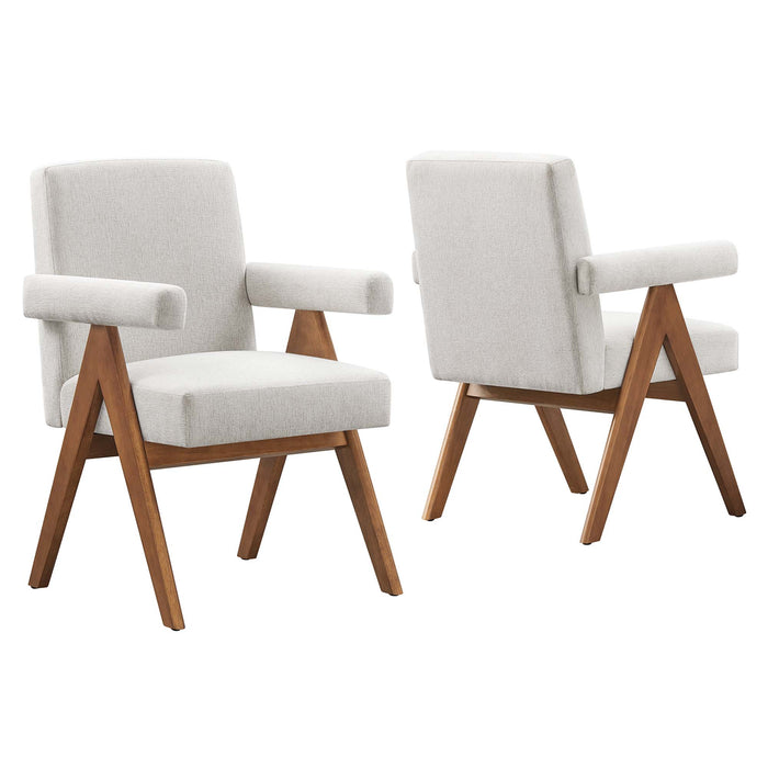 Lyra Fabric Dining Room Chair Set of 2 by Modway