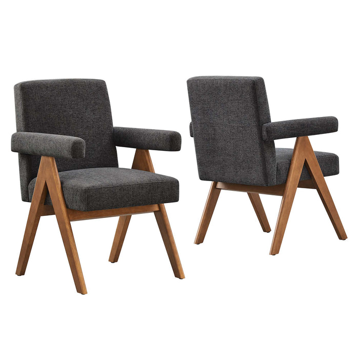 Lyra Fabric Dining Room Chair Set of 2 by Modway