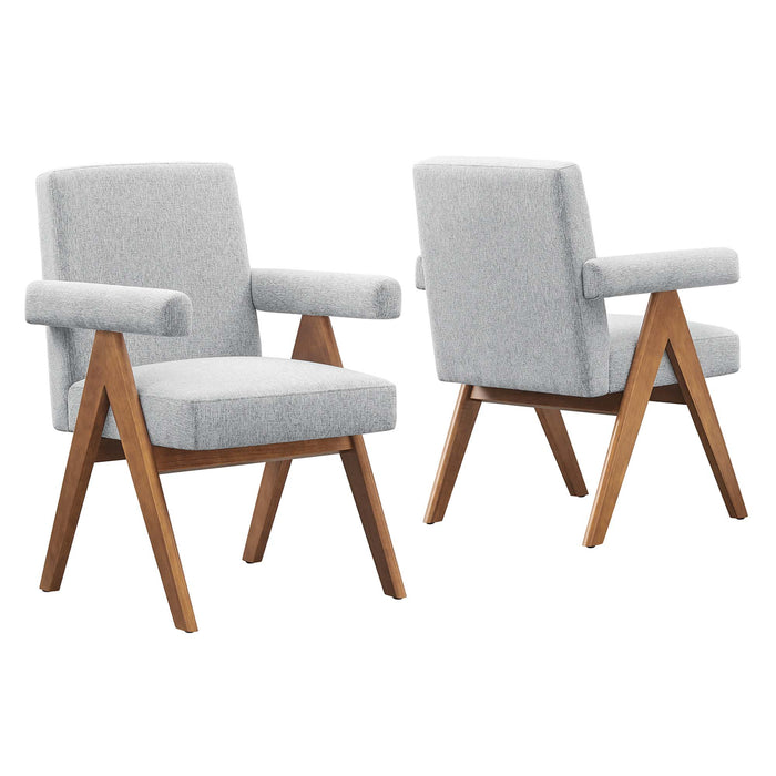 Lyra Fabric Dining Room Chair Set of 2 by Modway