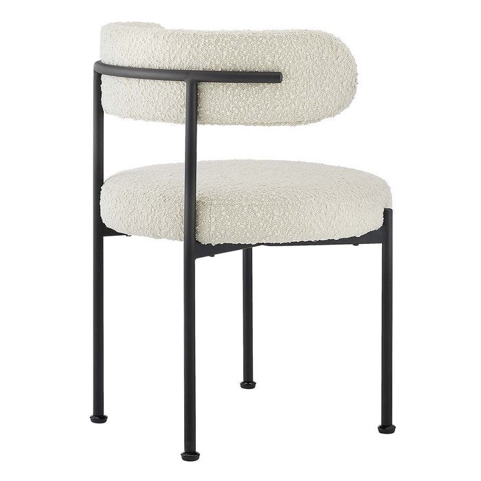 Albie Boucle Fabric Dining Chairs Set of 2 by Modway