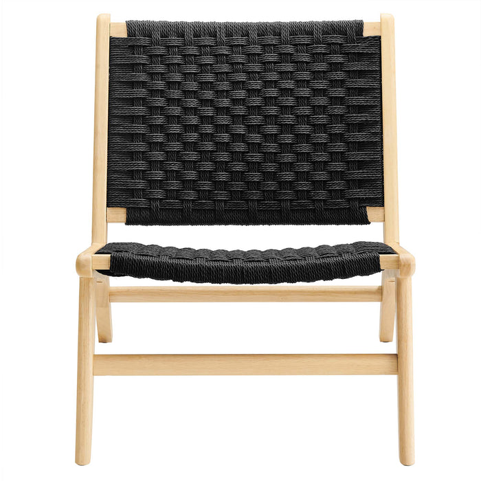 Saoirse Woven Rope Wood Accent Lounge Chair by Modway