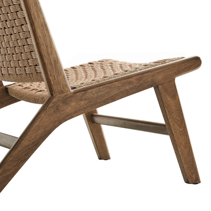 Saoirse Woven Rope Wood Accent Lounge Chair by Modway