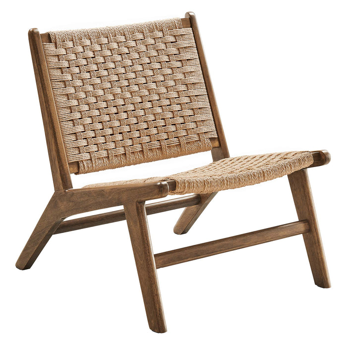 Saoirse Woven Rope Wood Accent Lounge Chair by Modway