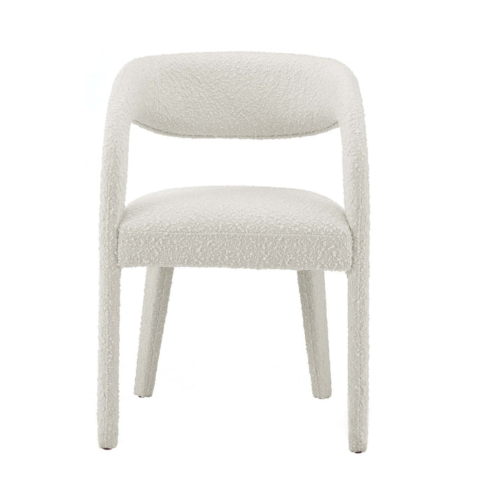 Pinnacle Boucle Upholstered Dining Chair Set of 2 by Modway