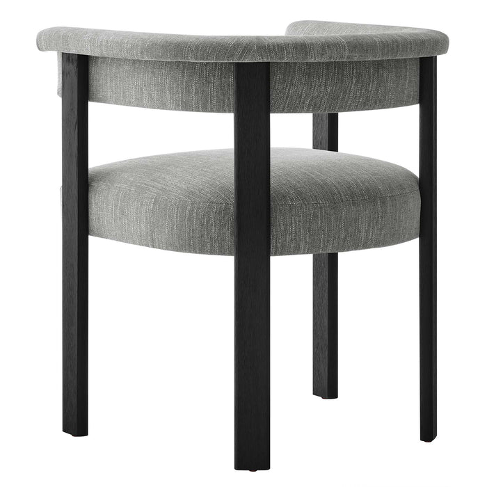 Imogen  Fabric Upholstered Barrel Dining Chairs Set of 2 by Modway