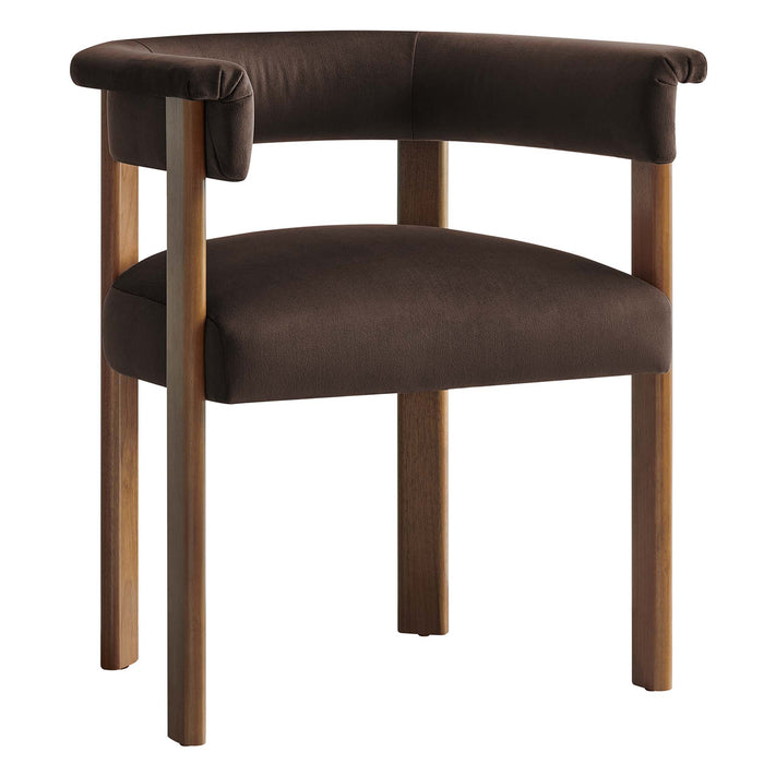 Imogen Performance Velvet Barrel Dining Chairs Set of 2 by Modway