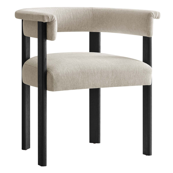 Imogen  Fabric Upholstered Barrel Dining Chairs Set of 2 by Modway