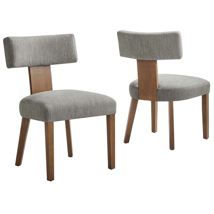 Nalani Fabric Upholstered Dining Chairs Set of 2 by Modway