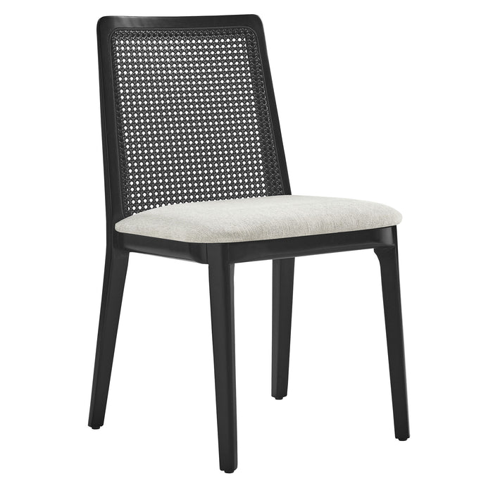 Monarch Wood and Rattan Dining Side Chair by Modway