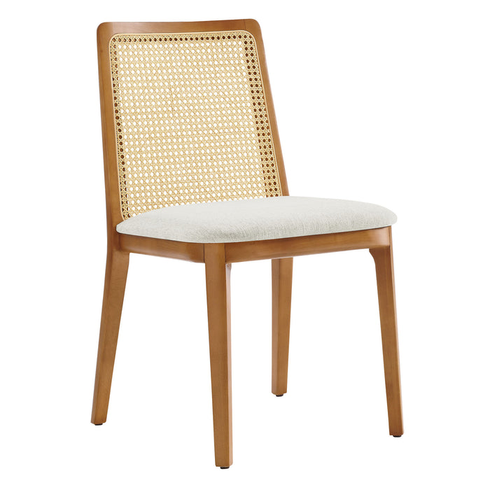 Monarch Wood and Rattan Dining Side Chair by Modway