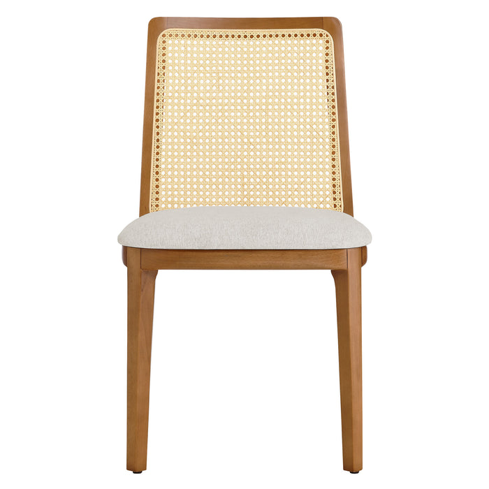 Monarch Wood and Rattan Dining Side Chair by Modway