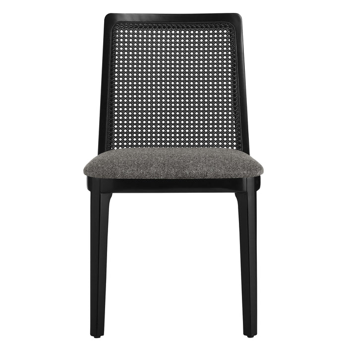 Monarch Wood and Rattan Dining Side Chair by Modway