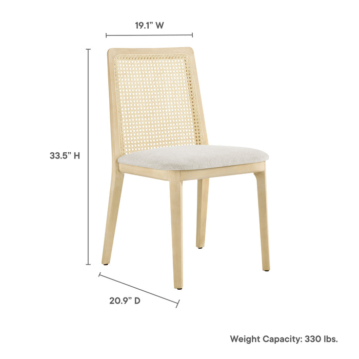 Monarch Wood and Rattan Dining Side Chair by Modway