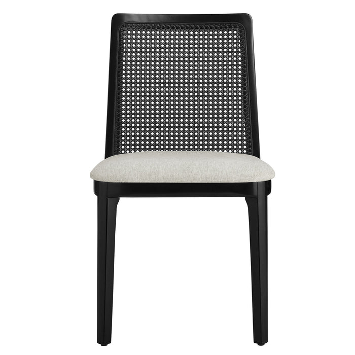 Monarch Wood and Rattan Dining Side Chair by Modway