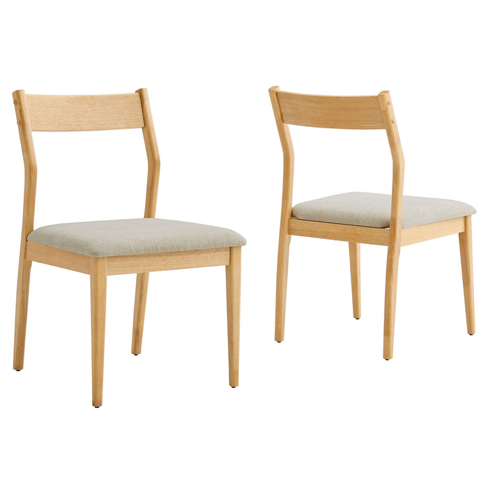 Solara Fabric Wood Dining Side Chairs Set of 2 by Modway