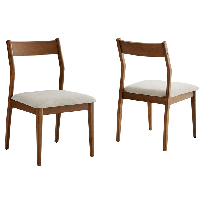 Solara Fabric Wood Dining Side Chairs Set of 2 by Modway