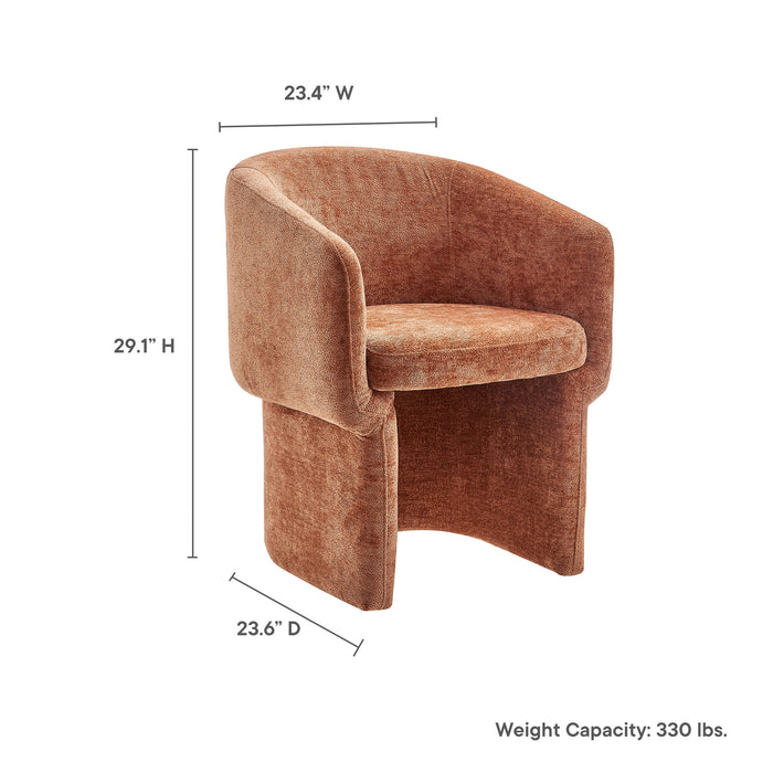 Verity Chenille Dining Armchair by Modway