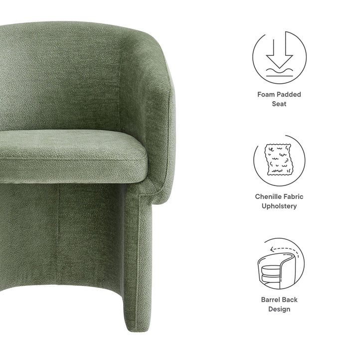 Verity Chenille Dining Armchair by Modway