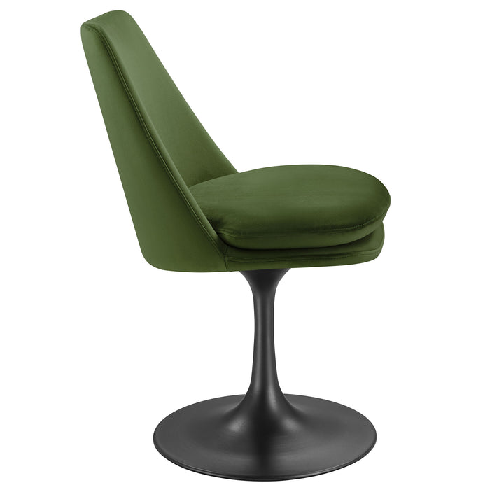 Lippa Performance Velvet Swivel Dining Chair by Modway