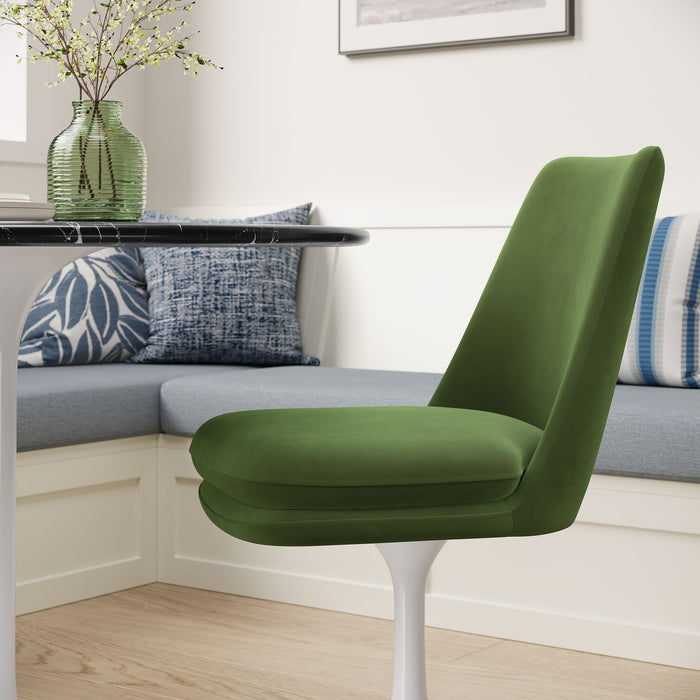 Lippa Performance Velvet Swivel Dining Chair by Modway