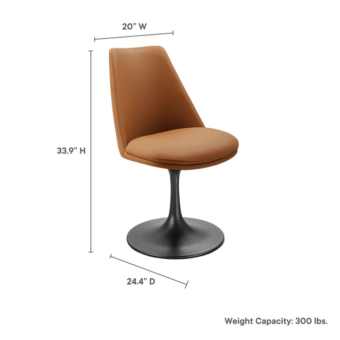 Lippa Vegan Leather Swivel Dining Chair by Modway