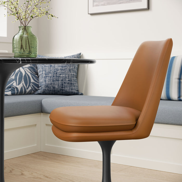 Lippa Vegan Leather Swivel Dining Chair by Modway