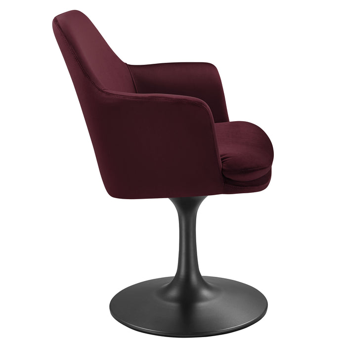 Lippa Performance Velvet Swivel Dining Armchair by Modway