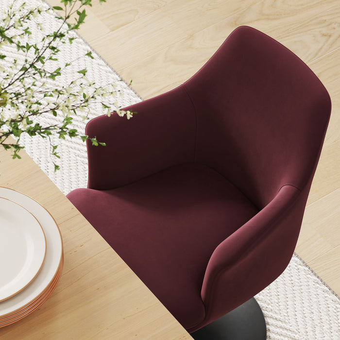 Lippa Performance Velvet Swivel Dining Armchair by Modway