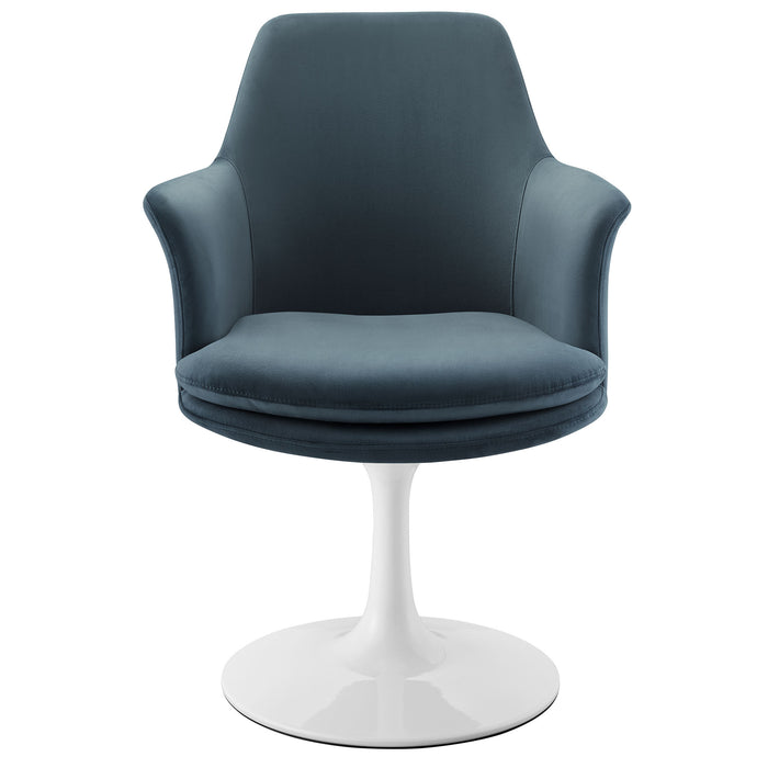 Lippa Performance Velvet Swivel Dining Armchair by Modway