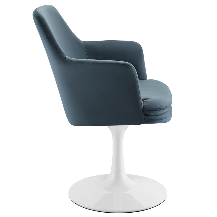 Lippa Performance Velvet Swivel Dining Armchair by Modway