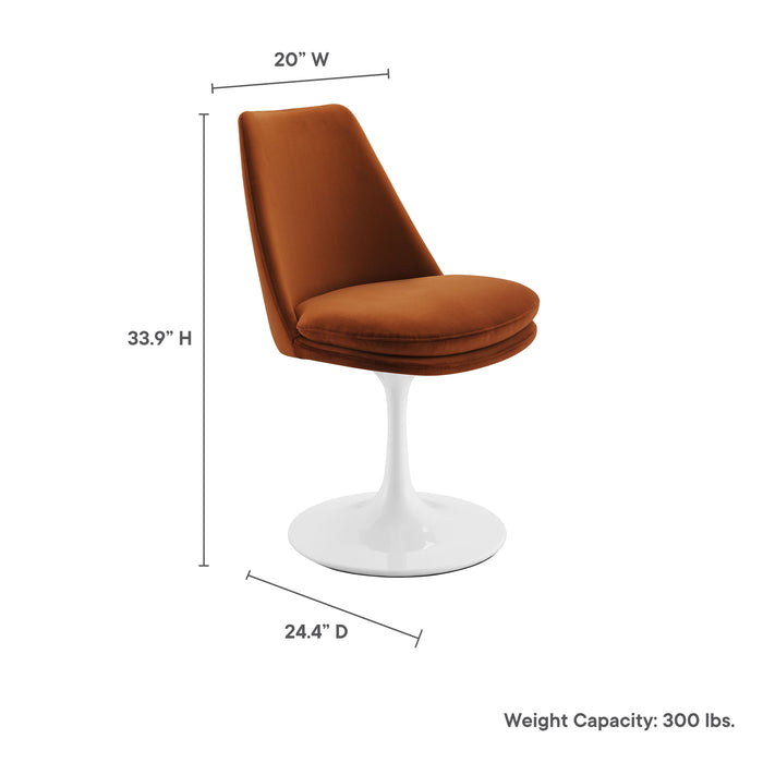 Lippa Performance Velvet Swivel Dining Chair by Modway