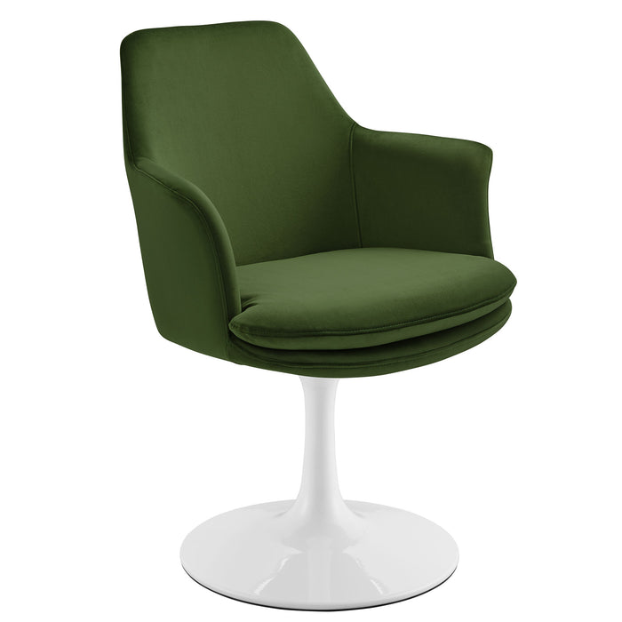 Lippa Performance Velvet Swivel Dining Armchair by Modway