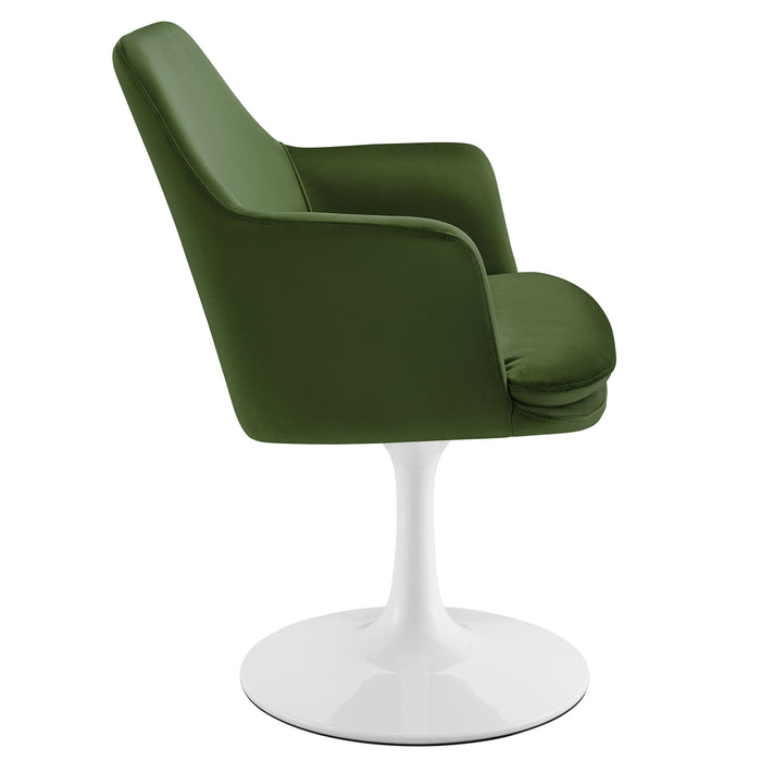 Lippa Performance Velvet Swivel Dining Armchair by Modway